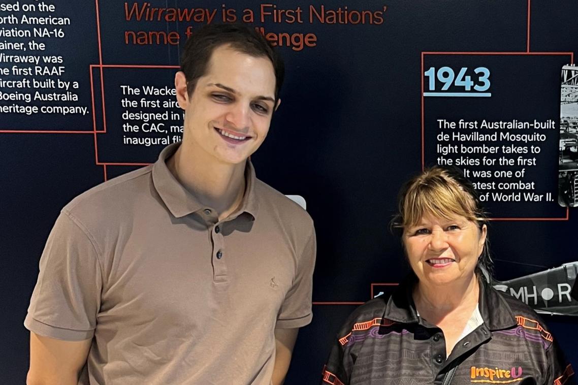 Kyle McDonald InspireU and UQ Alumni, with Robyn Donnelly, the Outreach and Engagement Team Leader at the ATSIS Unit UQ